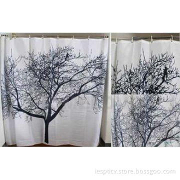 Custom made 3D Big Tree Plastic Shower Curtain fashionable